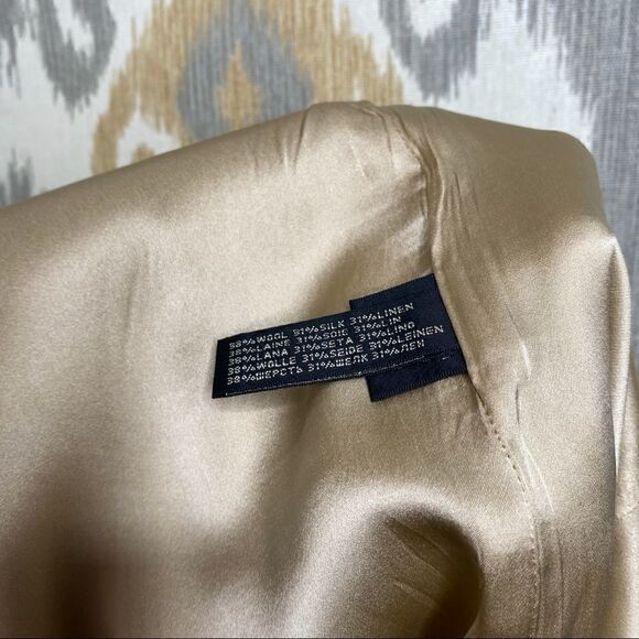 Ralph Lauren Sand Silk Nailhead Weave Pencil Skirt - Picture 9 of 16